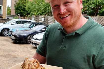 construction site catering, hog roast