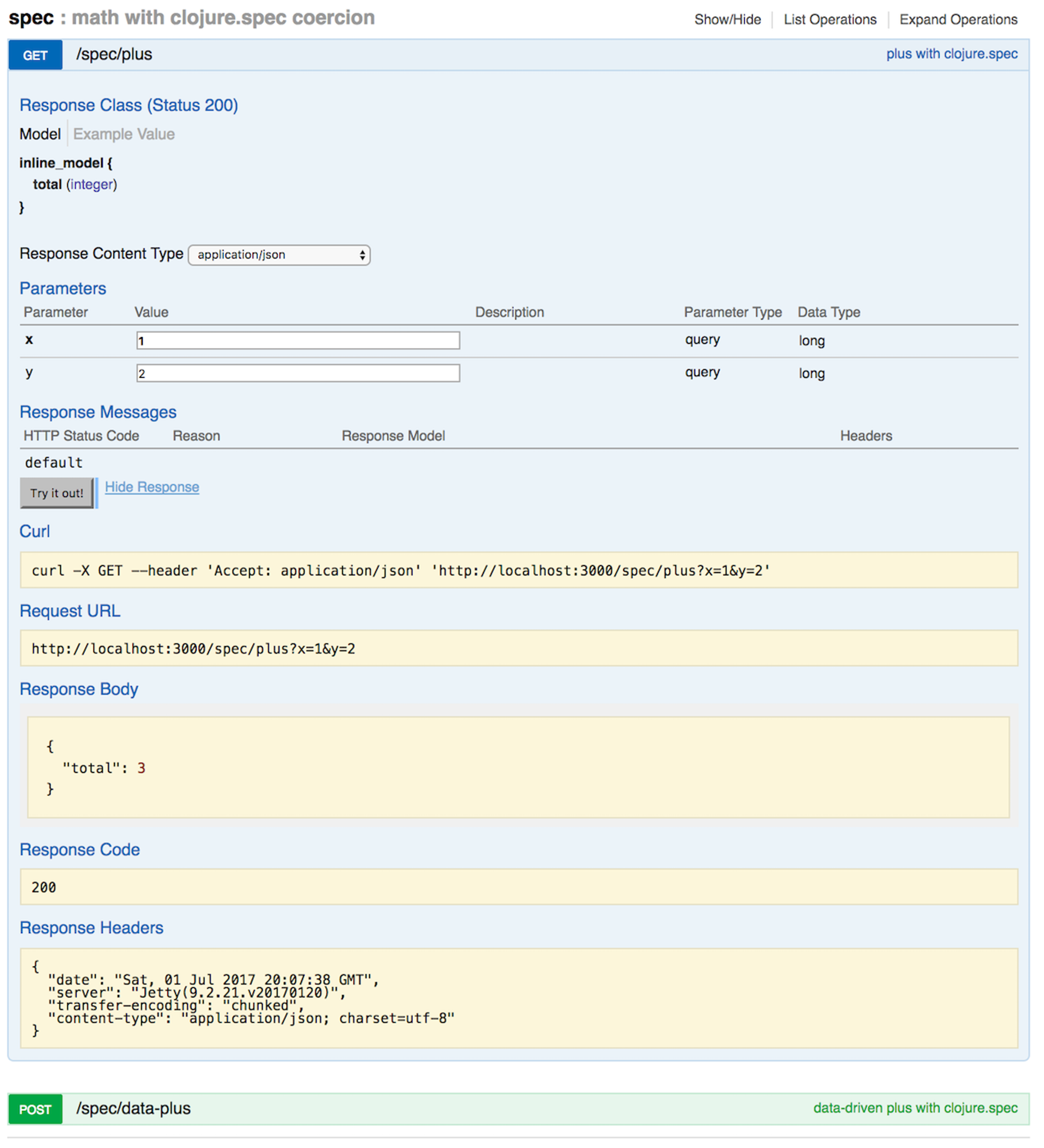 Seagger from clojure.spec