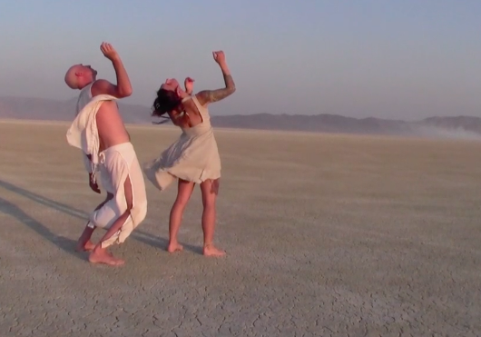 MovementLab dance for video piece at the Black Rock Desert