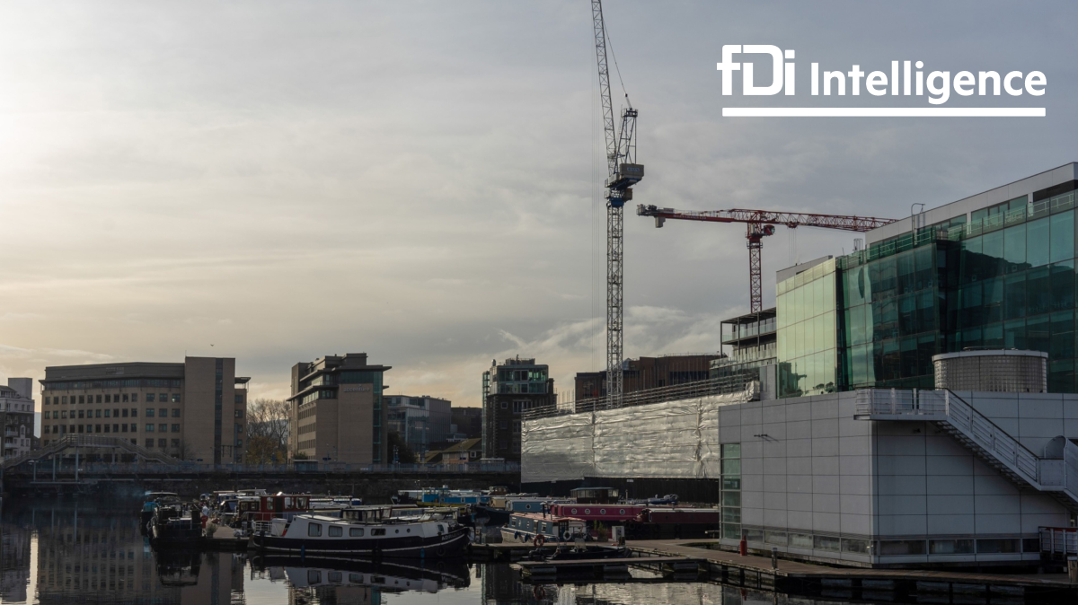 Development in the 'Silicon Docks' area of central Dublin. Image via Bloomberg