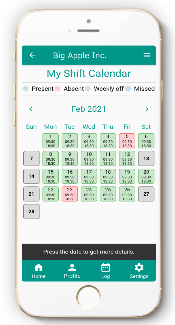 shift planner - shift based attendance