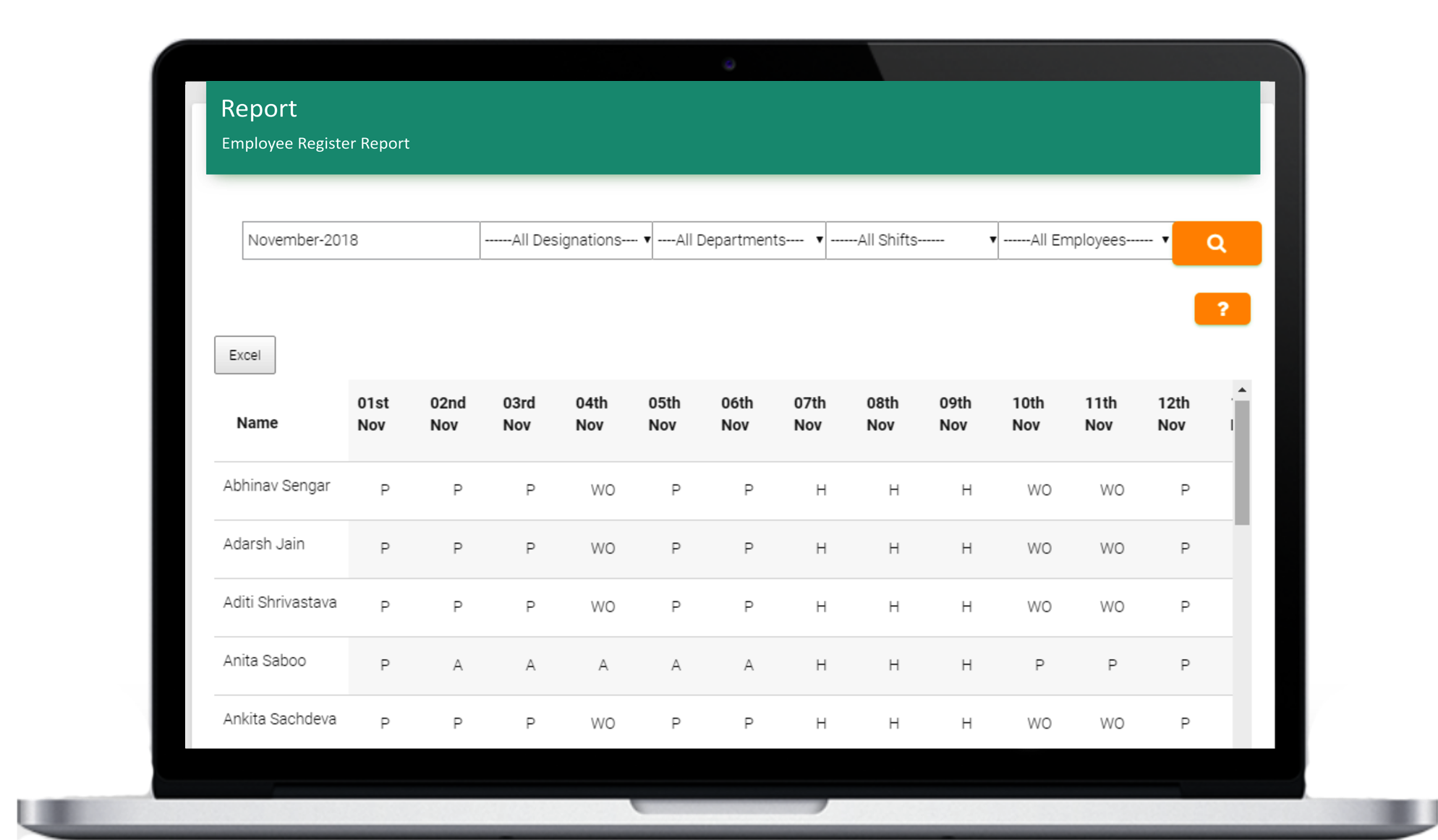 Attendance Tracker App - attendance report summary