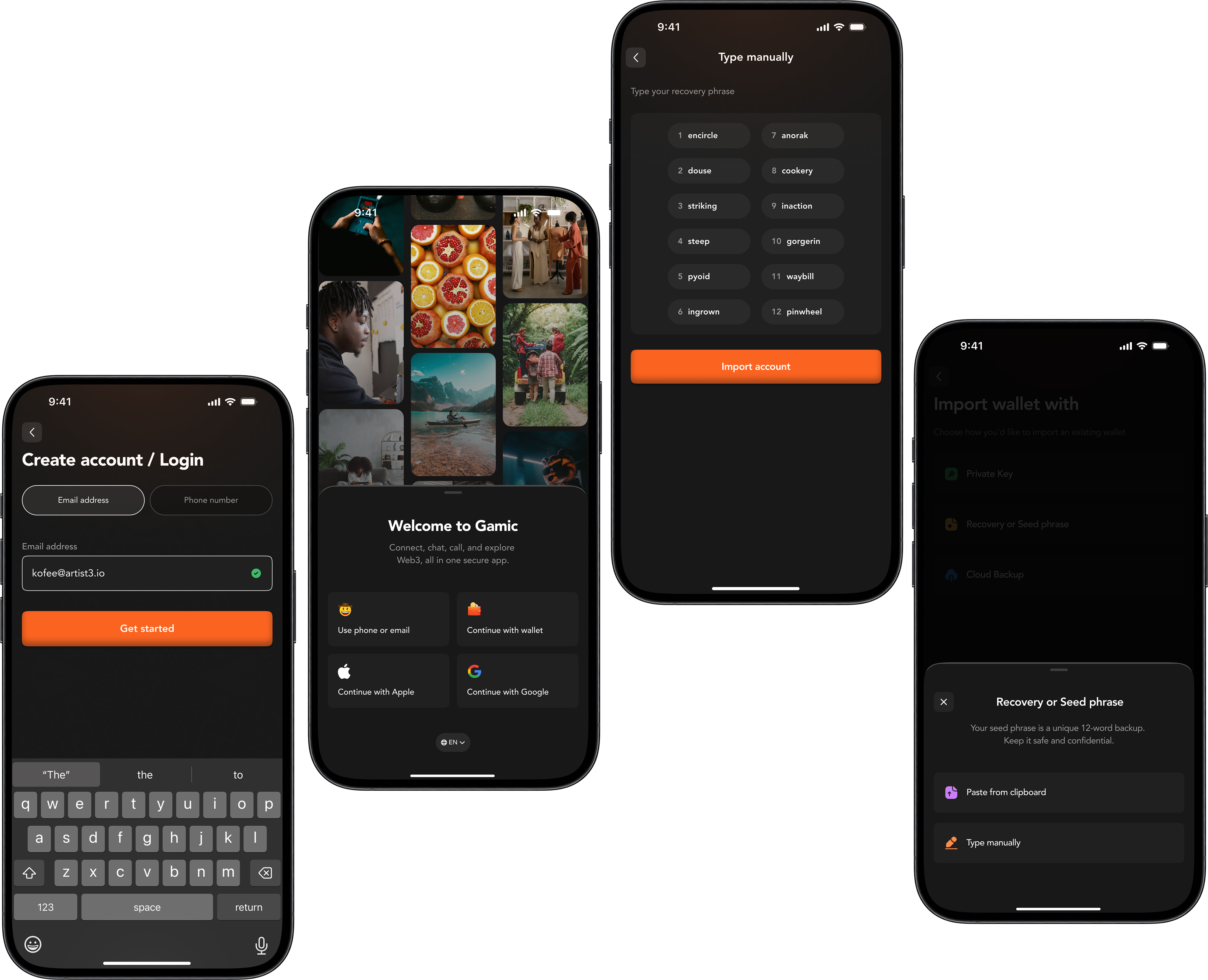 Onboarding interface preview