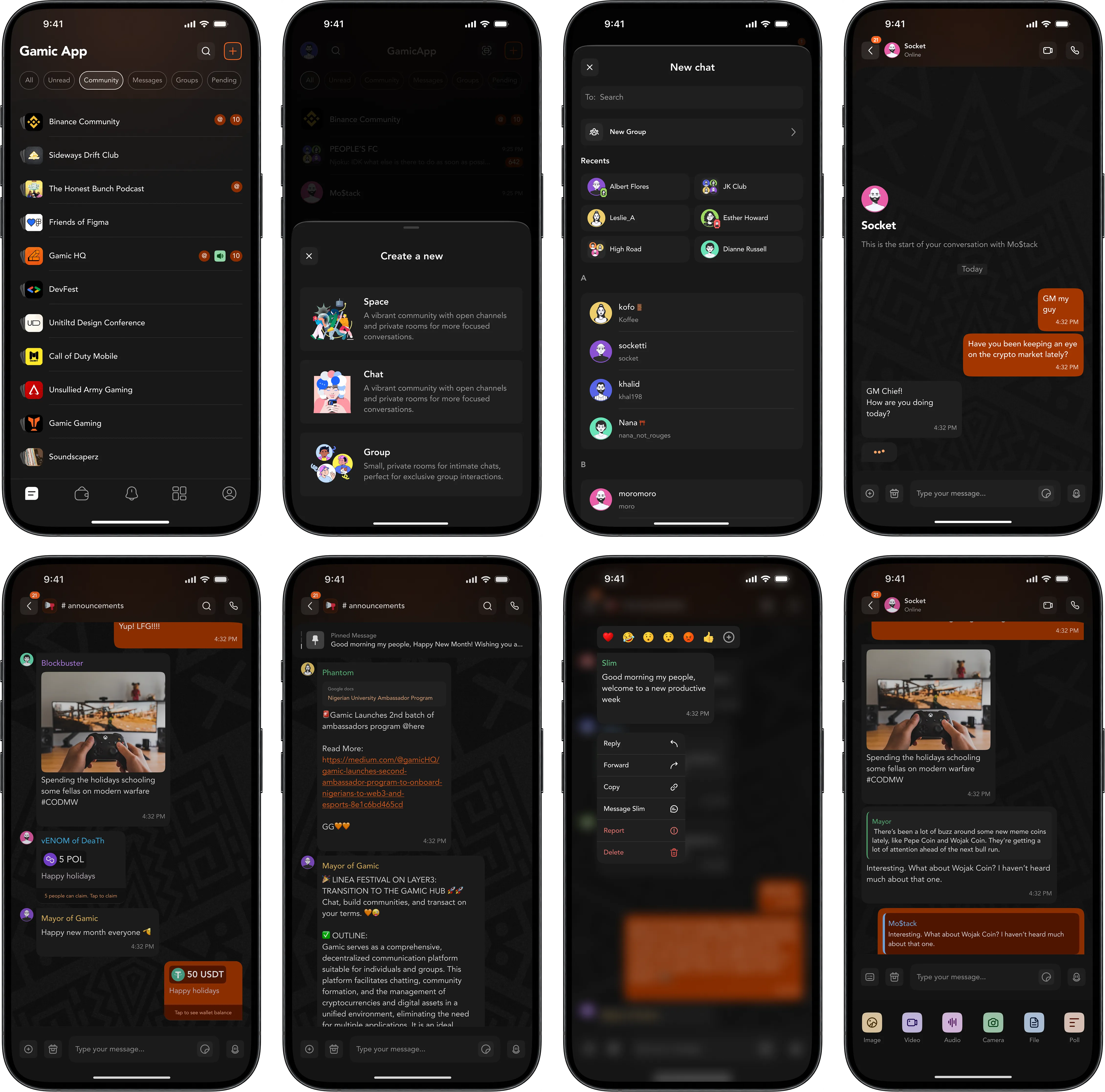 Conversation dashboard layout