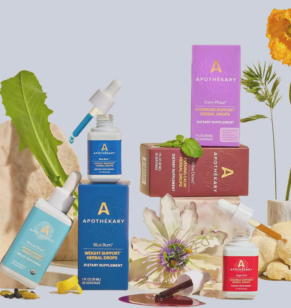 Double Credits weekend for loyalty members. Image of Blue Burn, Rescue Bloat, Wine Down, Every Phase, Sugar Kick