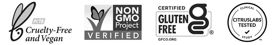 Cruelty-Free, Non GMO, Gluten Free, Citruslabs Tested Icon Cruelty-Free, Non GMO, Gluten Free, Citruslabs Tested Icon