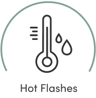 Hot Flashes Hot Flashes - icon of thermometer