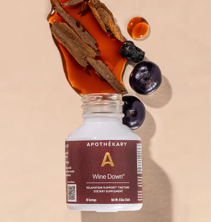 Photograph of Apothékary’s Wine Down tincture Photograph of Apothékary’s Wine Down tincture