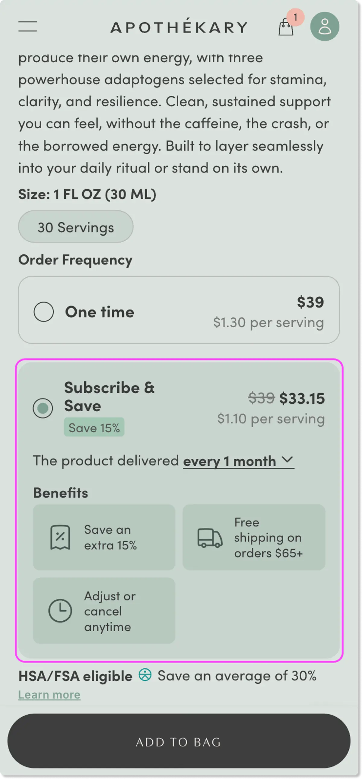 From the product details page, select "Subscribe & Save" From the product details page, select "Subscribe & Save"