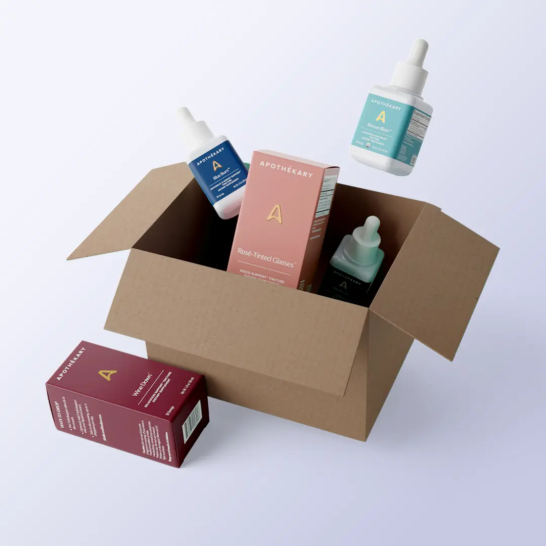 apothekary tinctures in a box