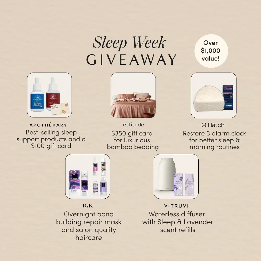 Sleep Week Giveaway Gifts