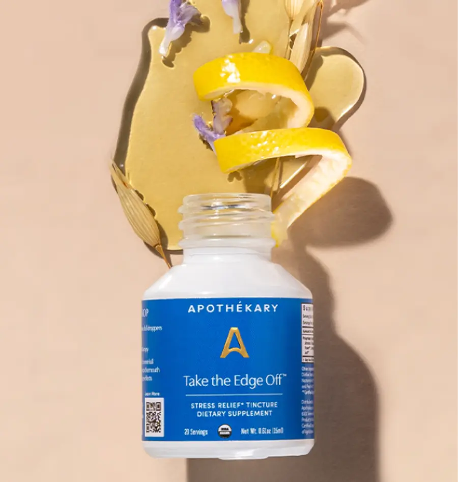 Photograph of Apothékary’s Take the Edge Off tincture Photograph of Apothékary’s Take the Edge Off tincture