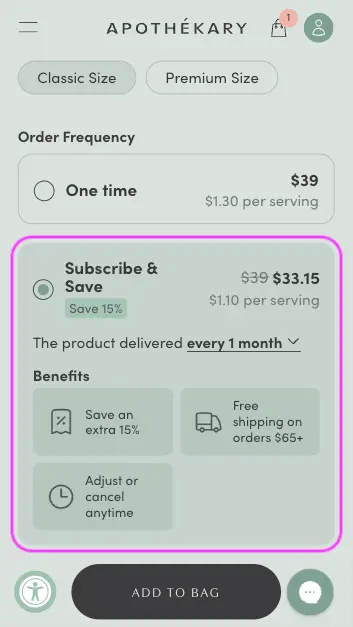 From the product details page, select "Subscribe & Save" From the product details page, select "Subscribe & Save"