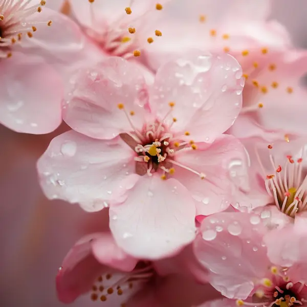close-up image of a cherry blossom ("sakura")