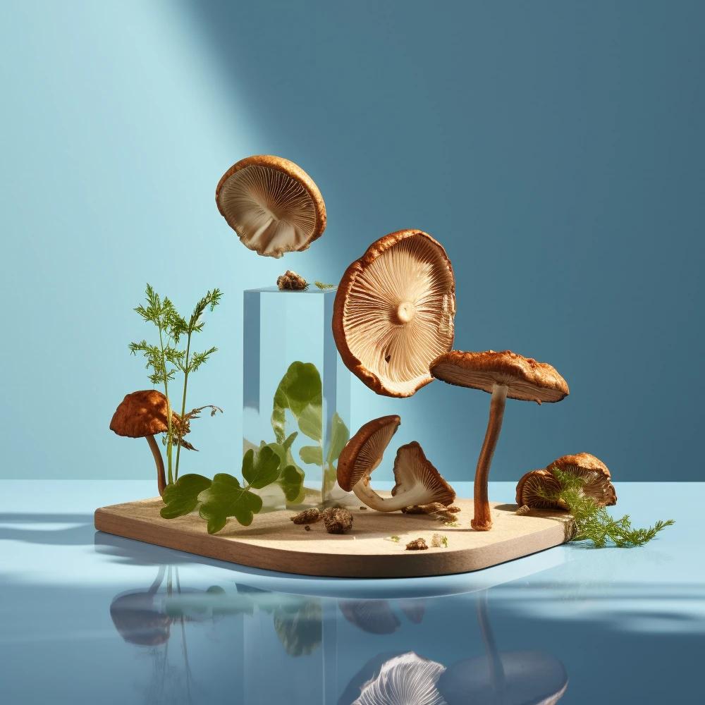 lifestyle setup of mushrooms and plants