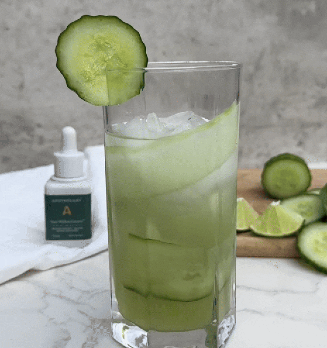 booze-free cucumber mint mojito