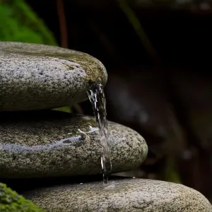 Photo of water cascading over rocks representing Water