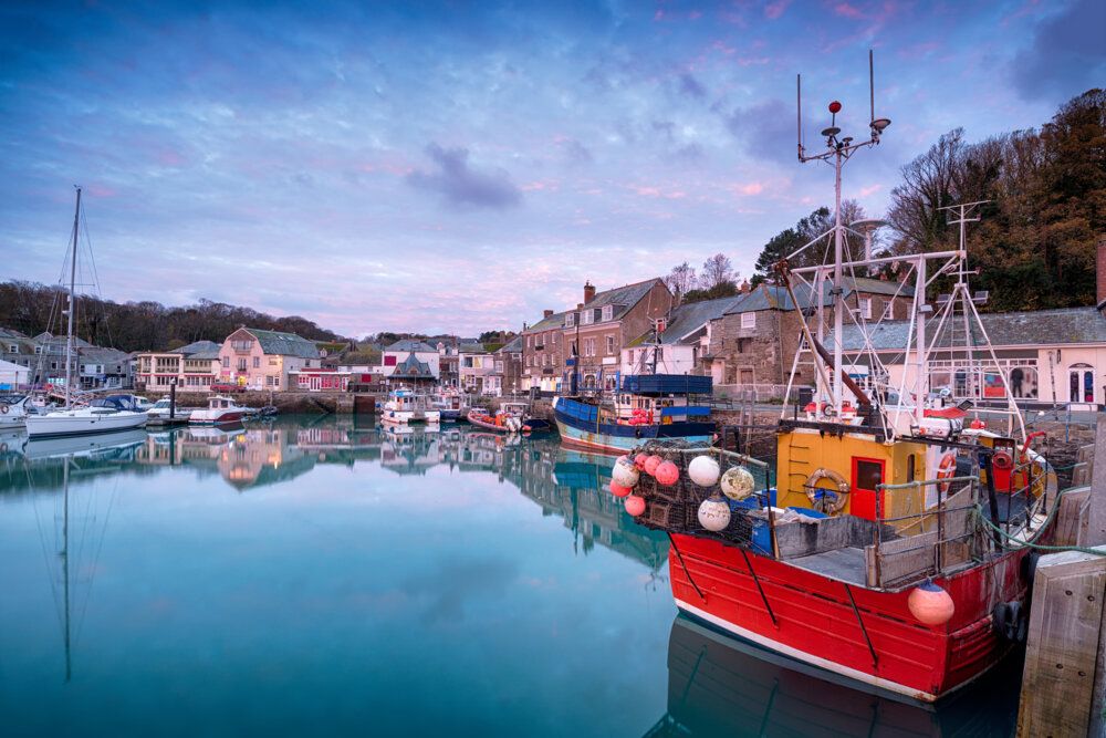 The harbour of Padstow, one of the best towns to visit in Cornwall