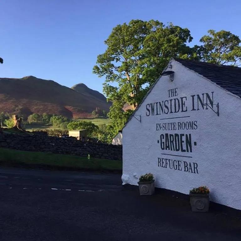 The Swinside Inn in the Lake District, a dog-friendly pub with spectacular hills