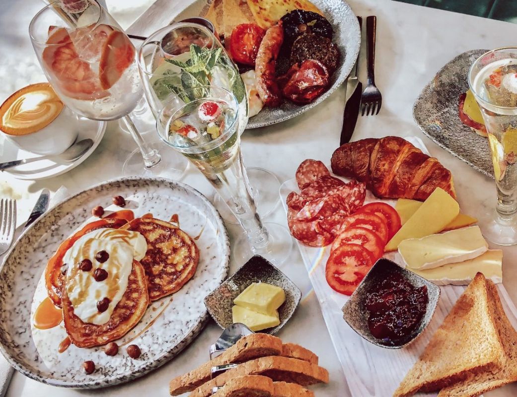 Breakfast dishes at Rabble restaurant in Edinburgh