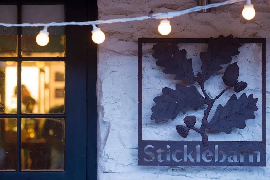 The sign outside Sticklebarn, a dog-friendly pub in the Lake District