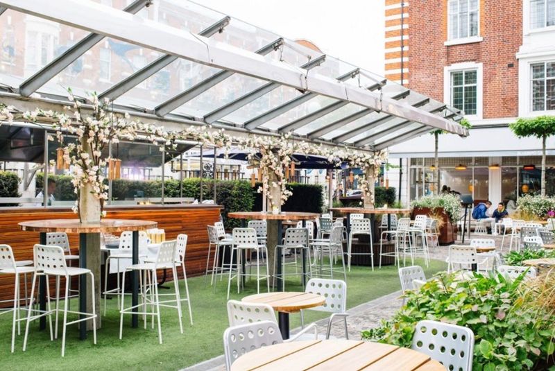 Bluebird, one of the best dog-friendly outdoor restaurants in London