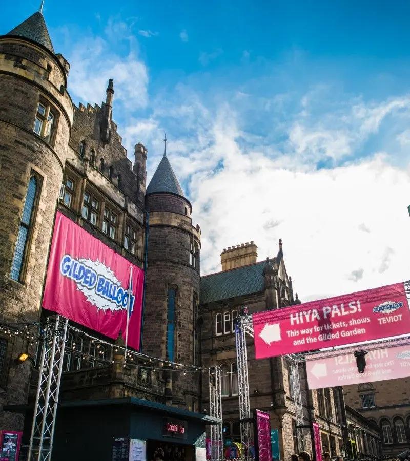 Gilded Balloon building and sign