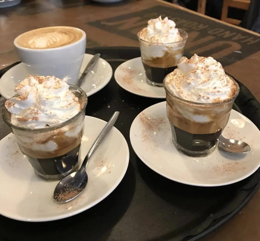 Some of the delicious beverages available at the Driftwood coffee shop in Devon