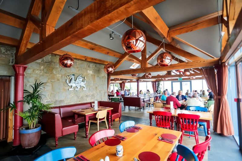 The interior of The Tavern on the Bay, a dog-friendly pub in Wales