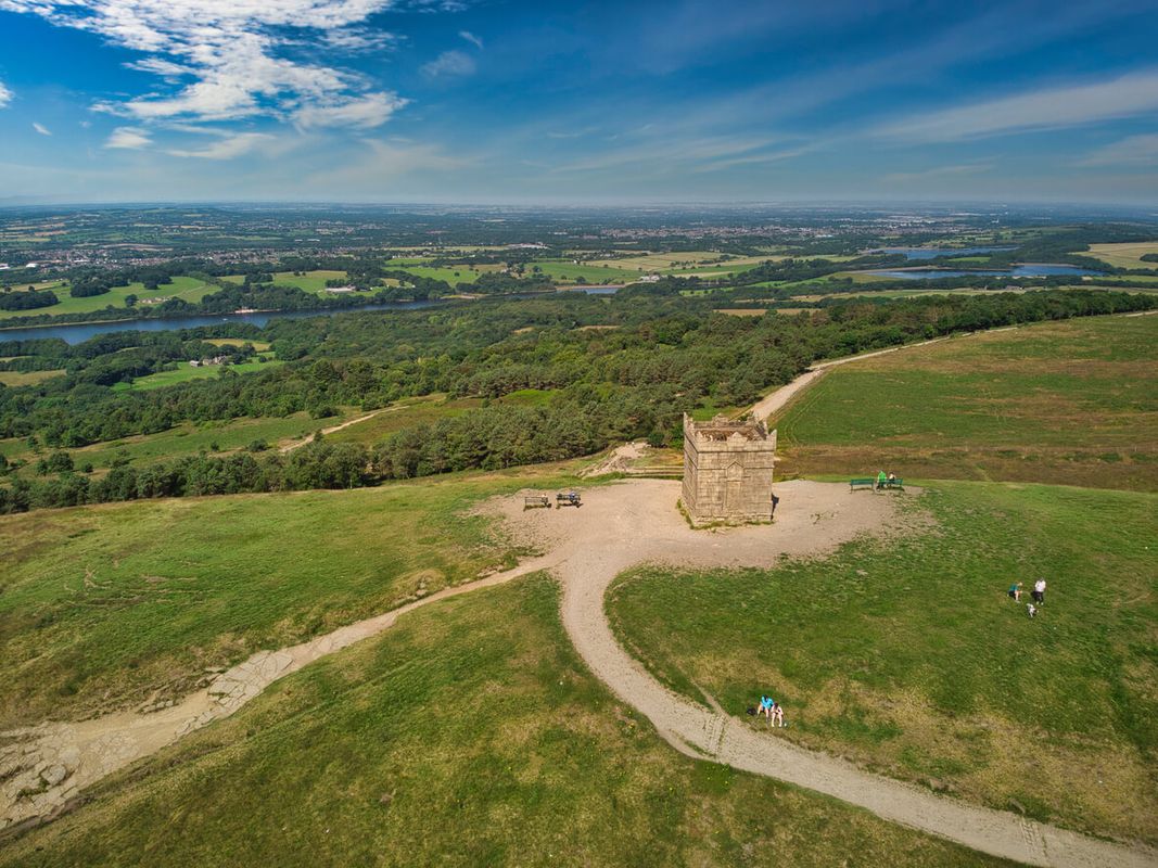 Rivington Pike & The Blundell Arms, Horwich