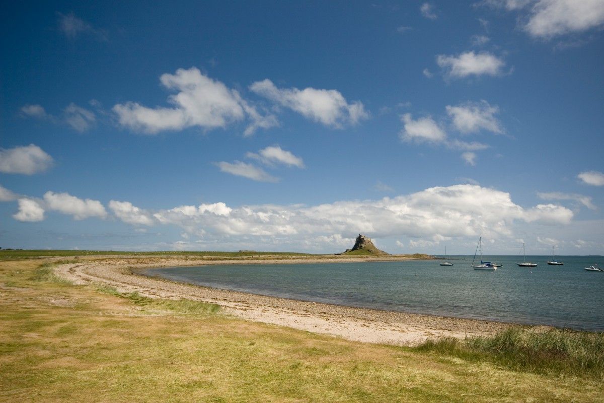 The Holy Island of Lindisfarne, a fantastic dog-friendly hiking location in the UK