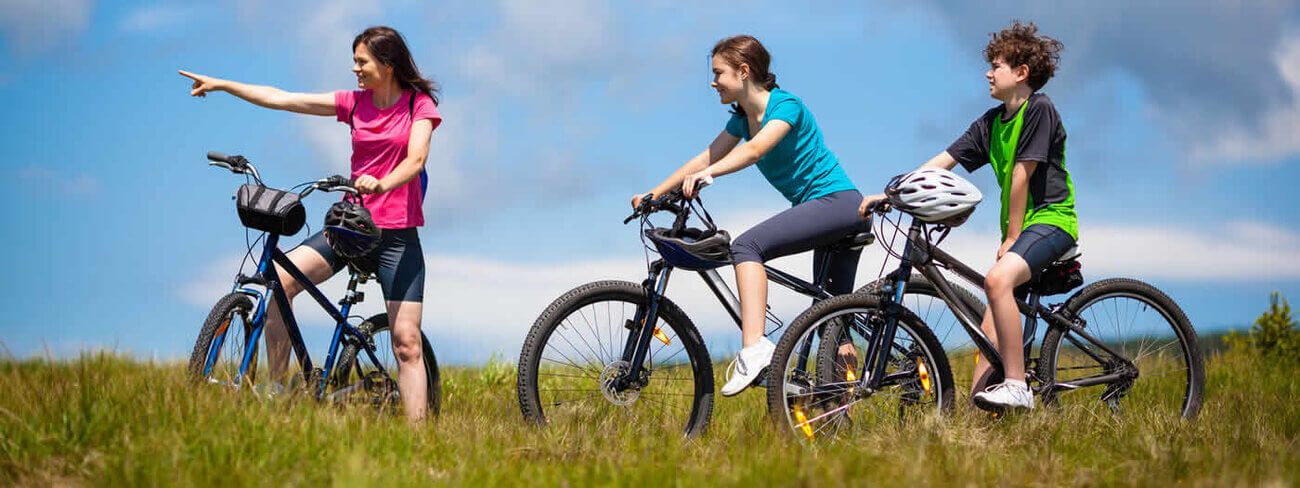 Cyclists in the countryside