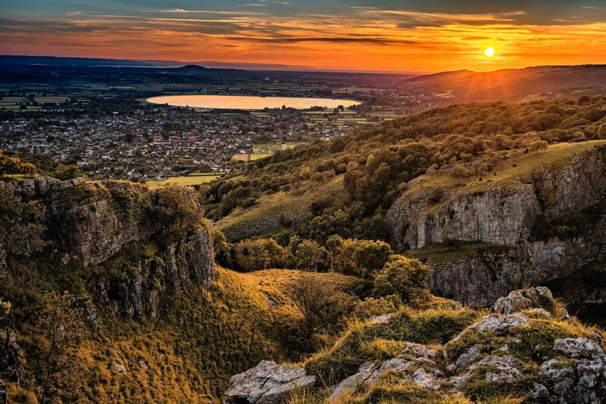 Cheddar Gorge in Cheddar, Somerset