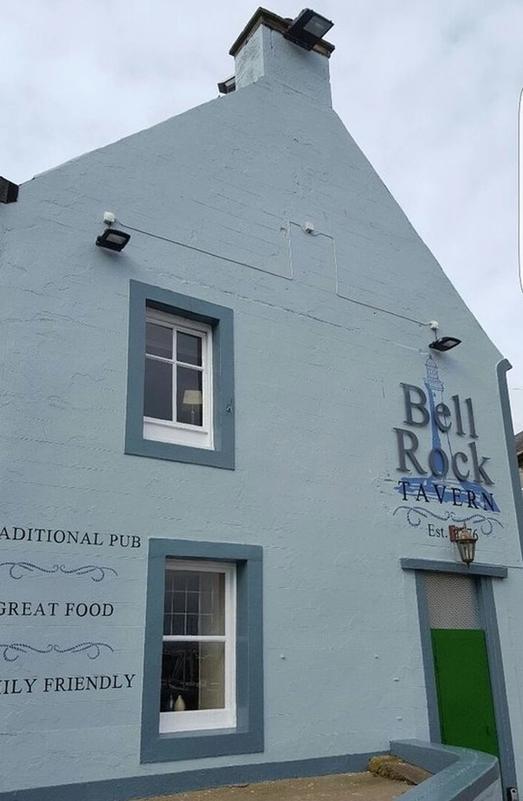 The exterior of Bell Rock Tavern, a dog-friendly pub in Tayport