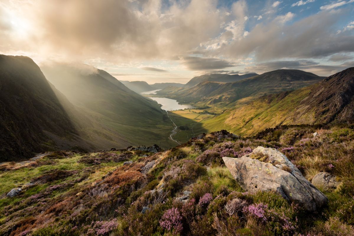 A view out to Buttermere and Crummock Water in the Lake District
