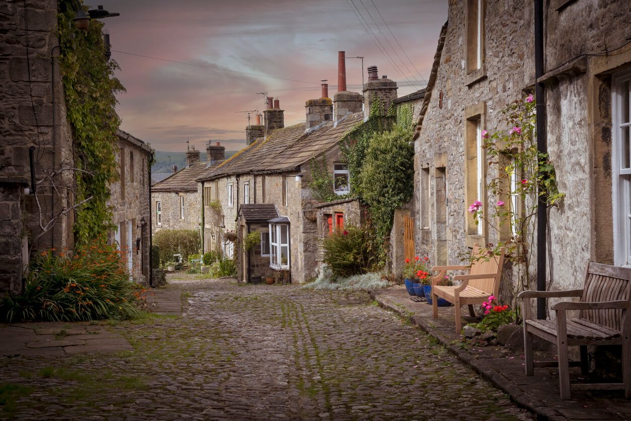 Stone houses in the Yorkshire Dales