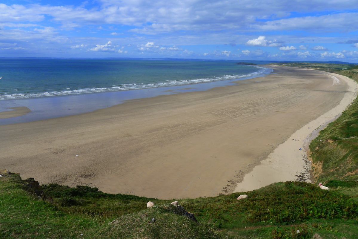 Rhossili Bay Beach view