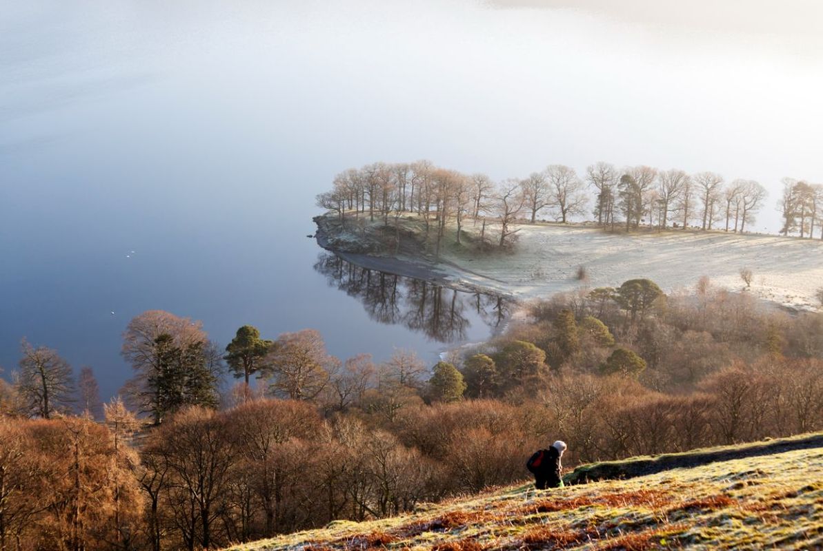 Early morning shot of Derwentwater in the Lake District taken from Catbells