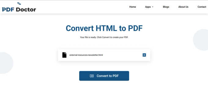 file ready to convert (end of Step 2)