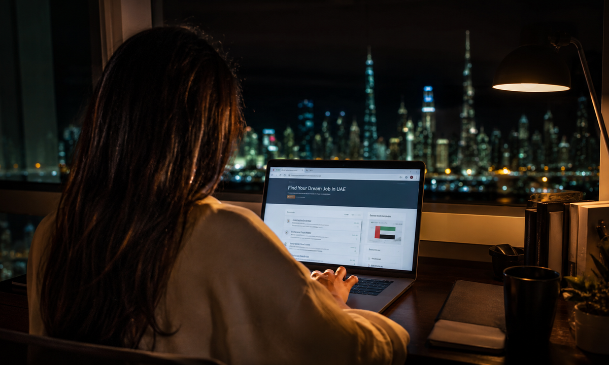 South Asian professional working remotely from home applying for UAE Gulf IT jobs 2026