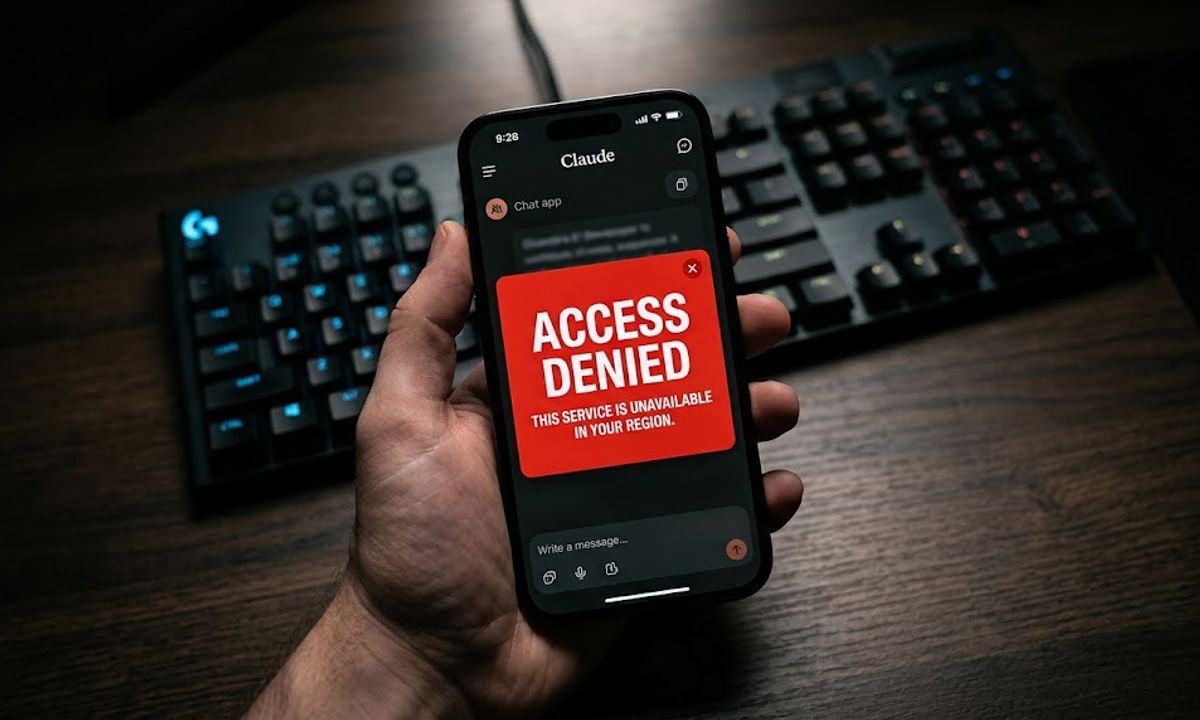 Claude AI app showing Access Denied message for users outside United States after Anthropic Fable 5 ban June 2026
