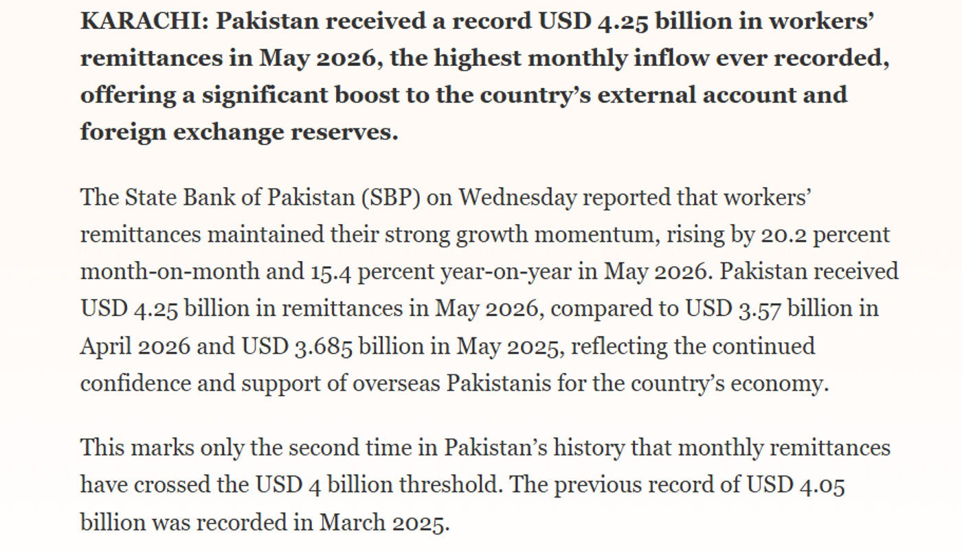Business Recorder official article screenshot