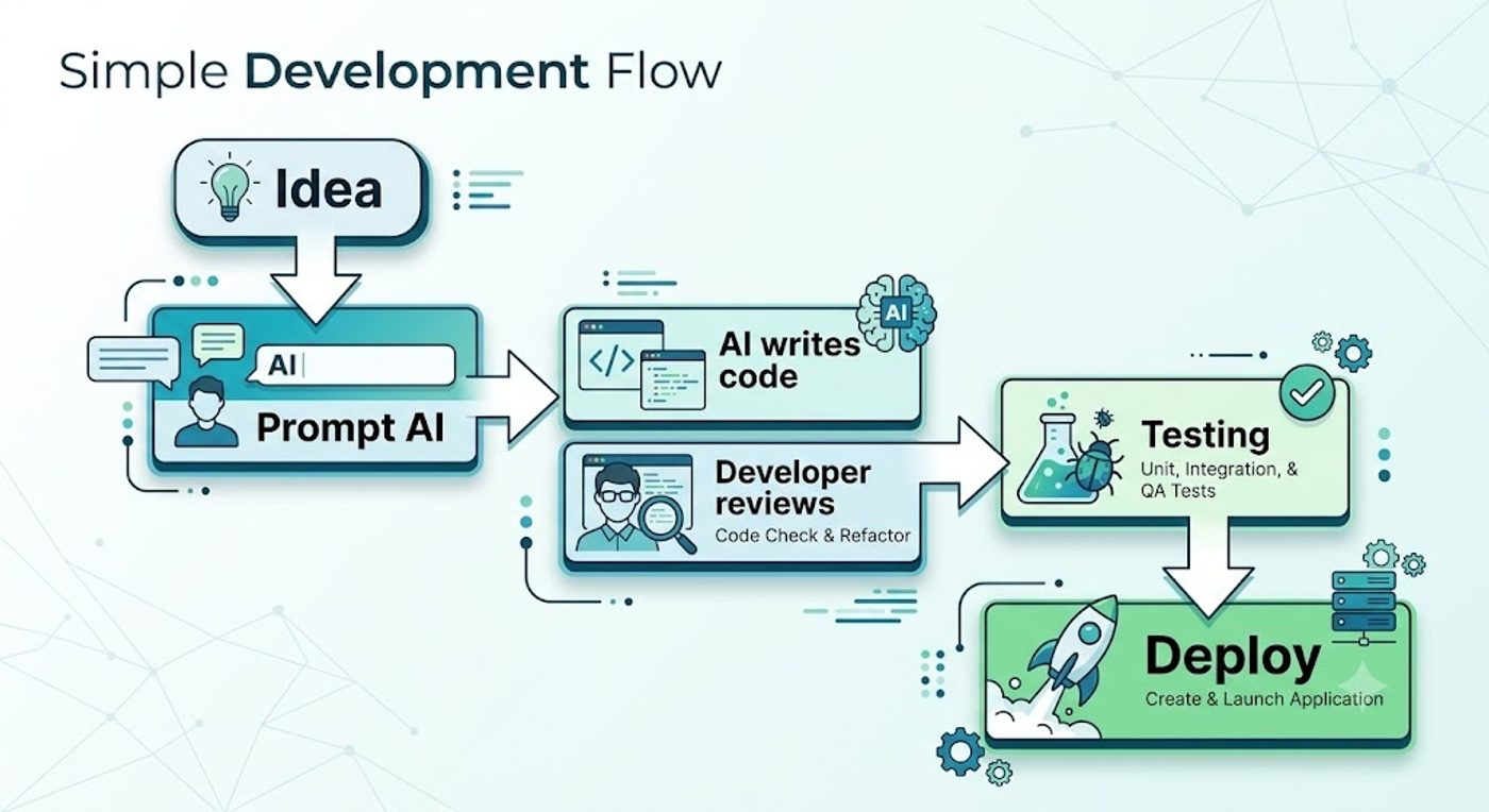 AI coding workflow diagram
