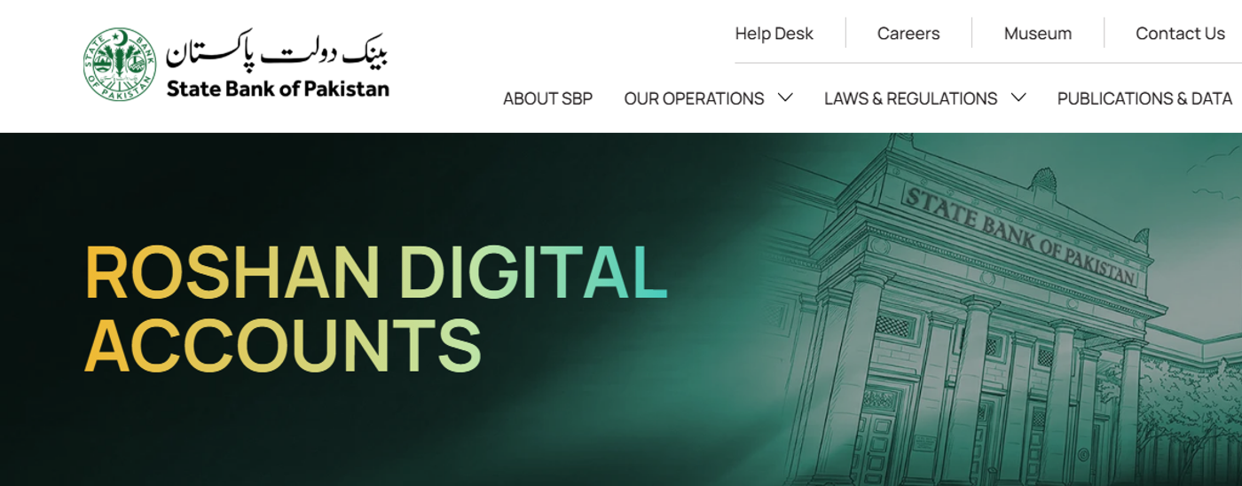 SBP Roshan Digital Account official page