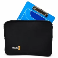Funda para pizarra táctica de balonmano abierta, con la pizarra de balonmano dentro
