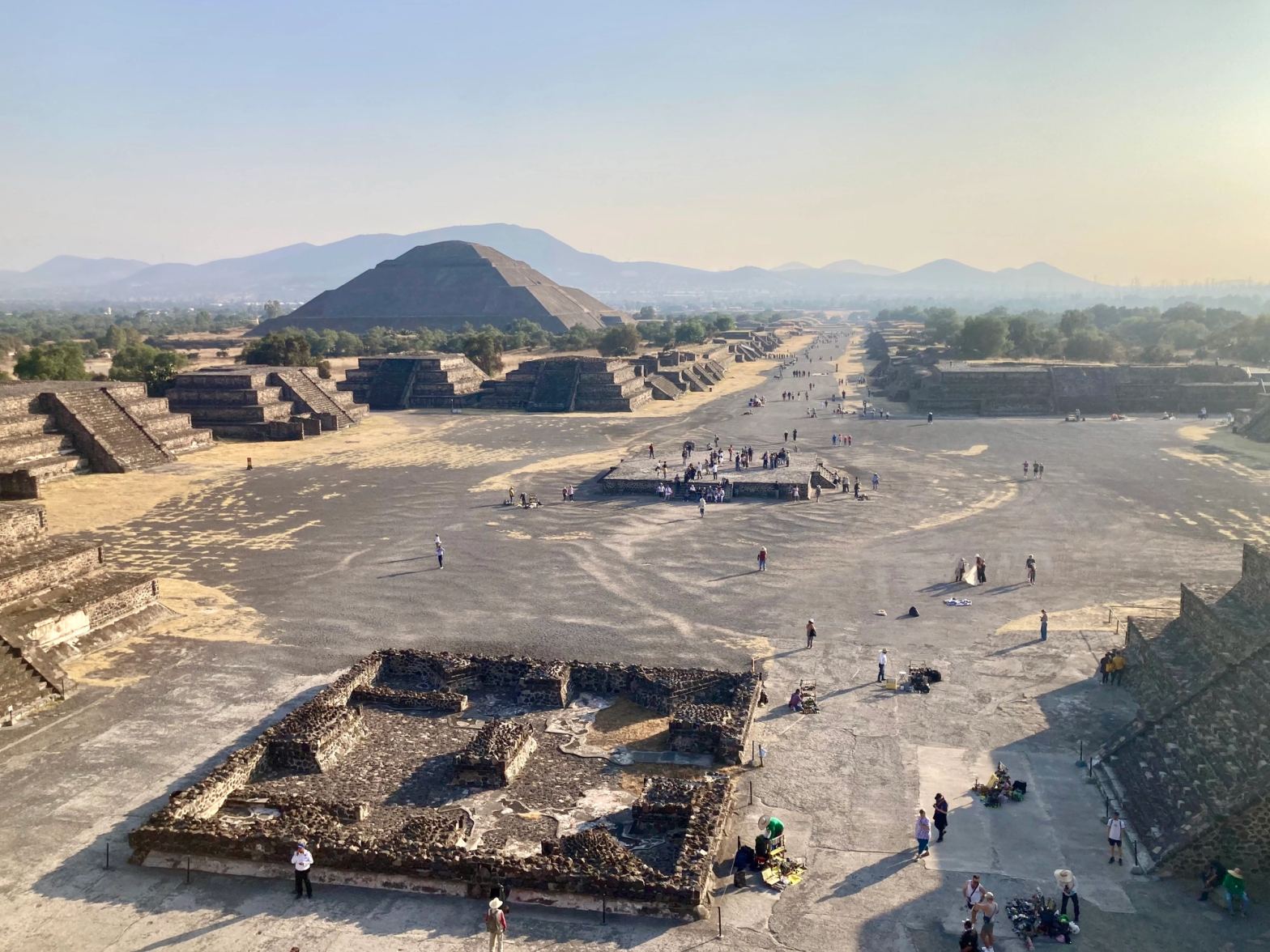 Pyramid of the Sun at sunset, Teotihuacan.