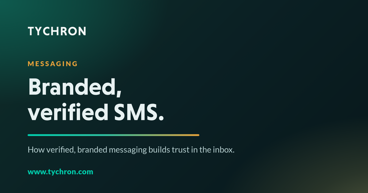 Build trust with your customers with verified SMS.