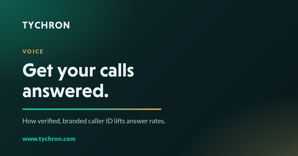A man receiving a verified call from Tychron.