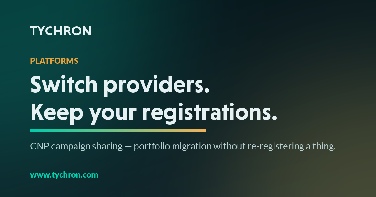 Registered campaigns flowing from one connectivity partner to another without re-registration