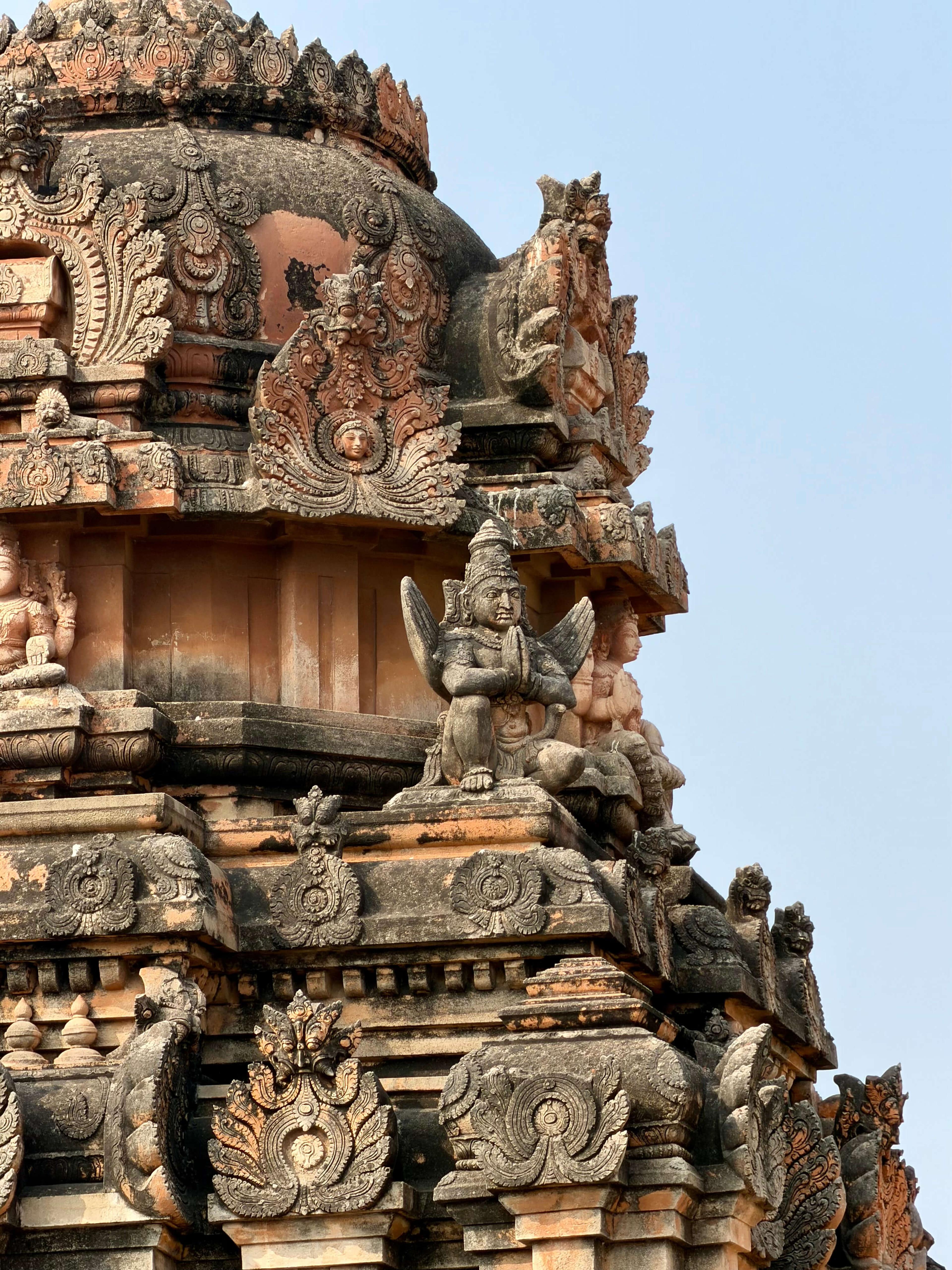 Fragment of the wall of the temple virupaksha. hampi. india